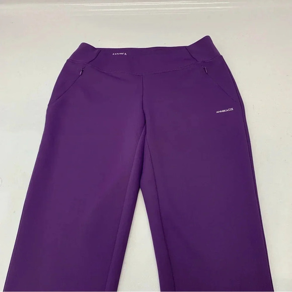 Annika CB Pants Woman Small Purple Dry Tech UPF 50 Pull On Pockets Golf Travel - Picture 8 of 14